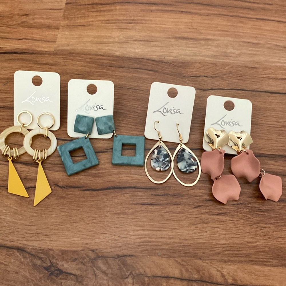 LOVISA Set Of 4 Earrings